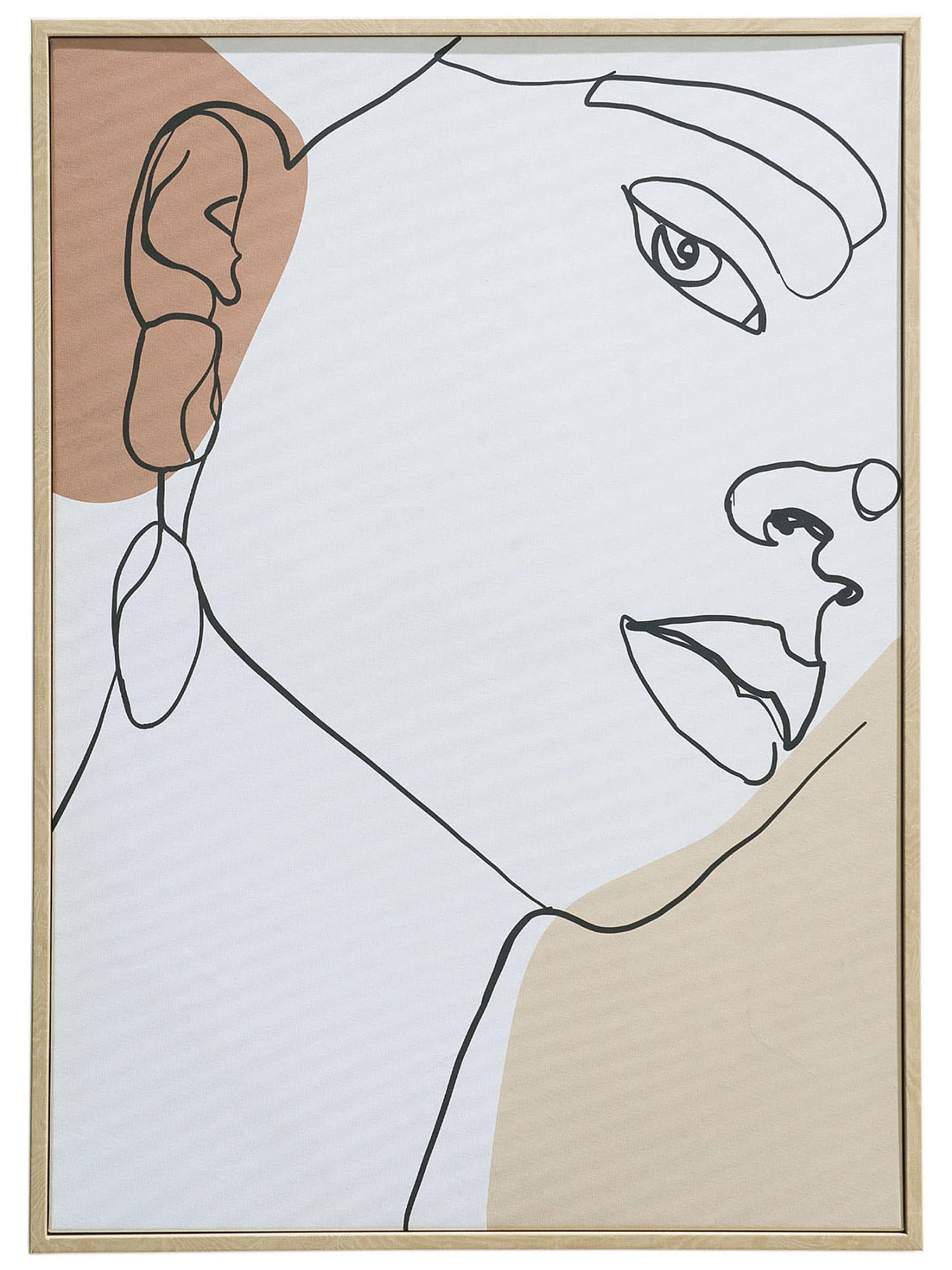 Leinwand-Druck-gerahmt, Weiss/Beige 4 Leinwand-Druck-gerahmt, Weiss/Beige – Bild 2