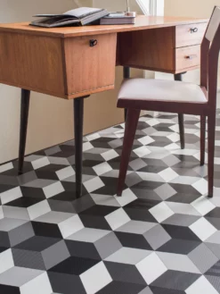 Vinyl-Rollenware, Stone 97 6 Vinyl-Rollenware, Stone 97 -KIBEK Verkäufe ModernArt CVBodenbelag schwarzweiss Stone97 mil2