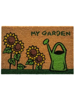 Fußmatte, Sunflower -KIBEK Verkäufe MyGarden Fussmatte Gruen Sunflower 40x60 pla