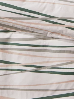 Renforcé-Bettwäsche, Weiss -KIBEK Verkäufe Nerada Bettwaesche Gruen Weiss 135x200 lup