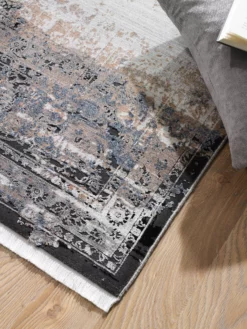 Vintage-Teppich, Vintage Black -KIBEK Verkäufe Neraida Vintageteppich grau schwarz 160x230 mil3