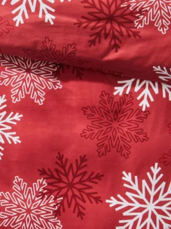 Flanell-Bettwäsche, Rot -KIBEK Verkäufe Norby Bettwaesche Rot 135x200 lup