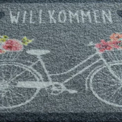 Sauberlaufmatte, Bike Grey -KIBEK Verkäufe Nostalgie Fussmatte fahrrad grau lup