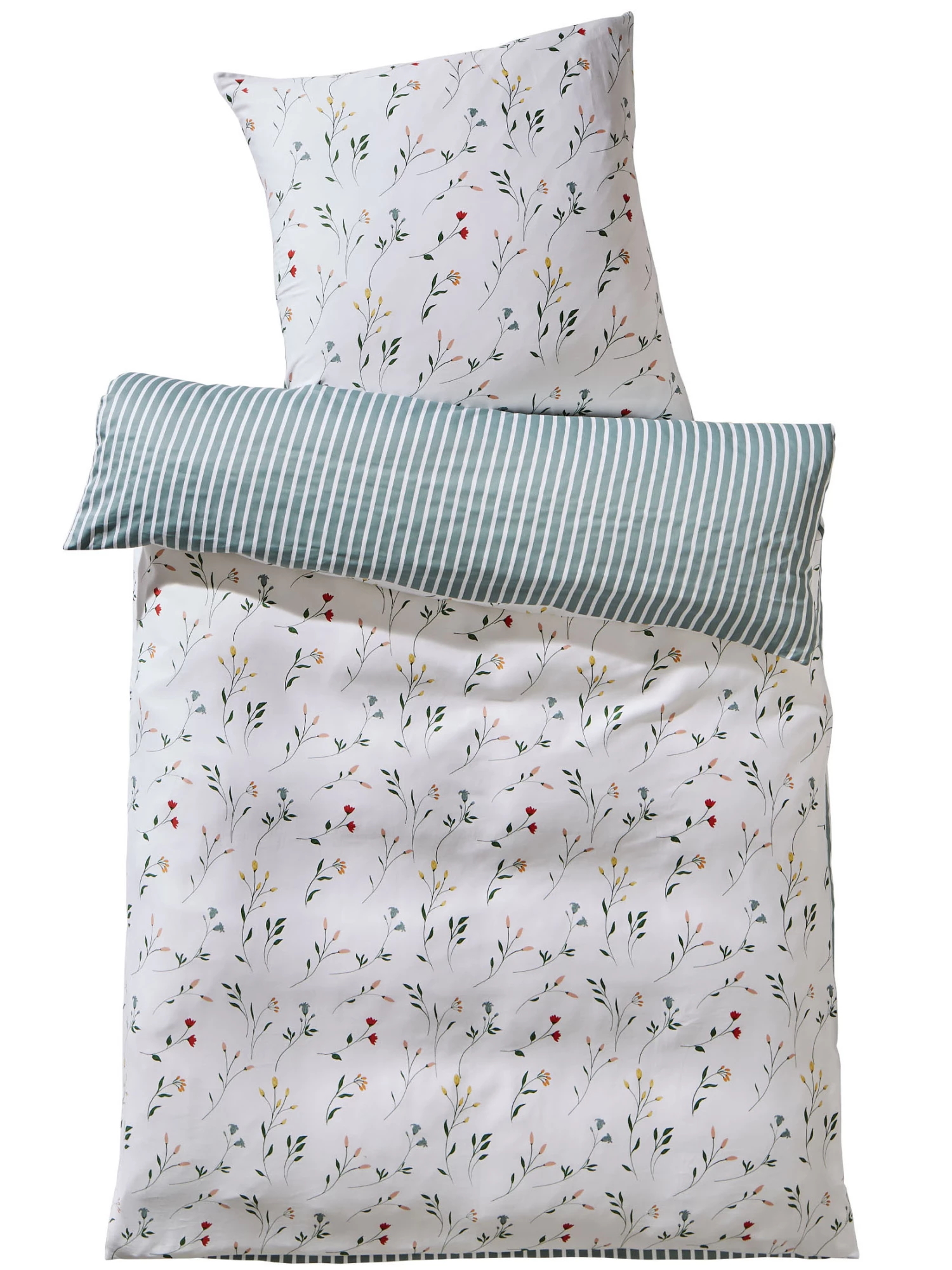 Satin-Bettwäsche, Grün 5 Satin-Bettwäsche, Grün – Bild 3