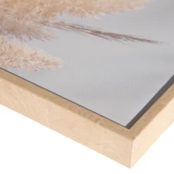 Leinwand-Druck-gerahmt, Weiss -KIBEK Verkäufe PampasWind Druckgerahmt Beige Weiss 52x72 lup2
