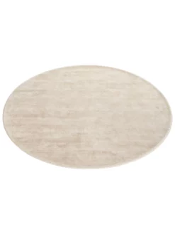 Viskose-Teppich, Creme 8 Viskose-Teppich, Creme -KIBEK Verkäufe Piemonte UniTeppich Creme 150rund fper