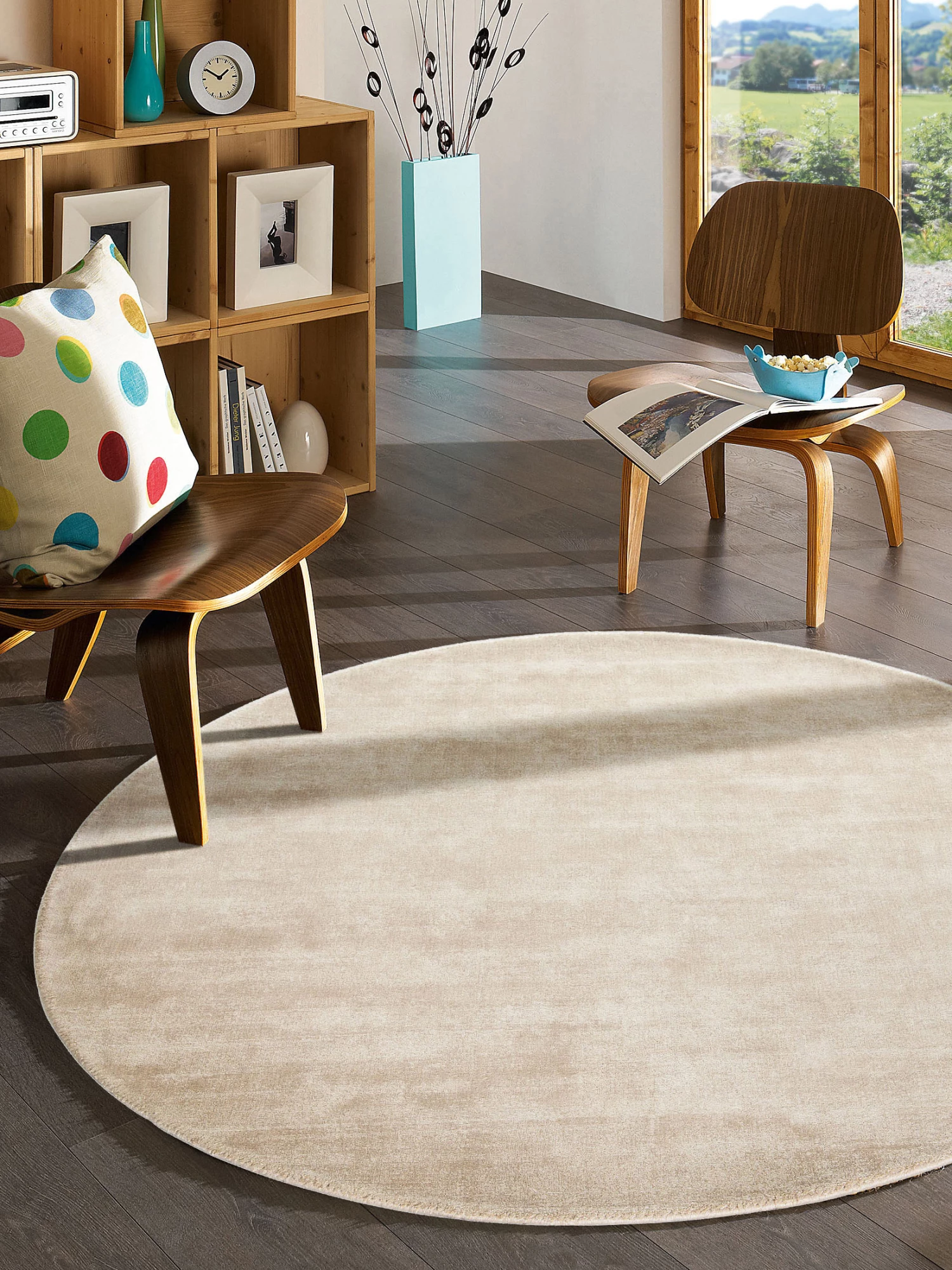 Viskose-Teppich, Creme 3 Viskose-Teppich, Creme