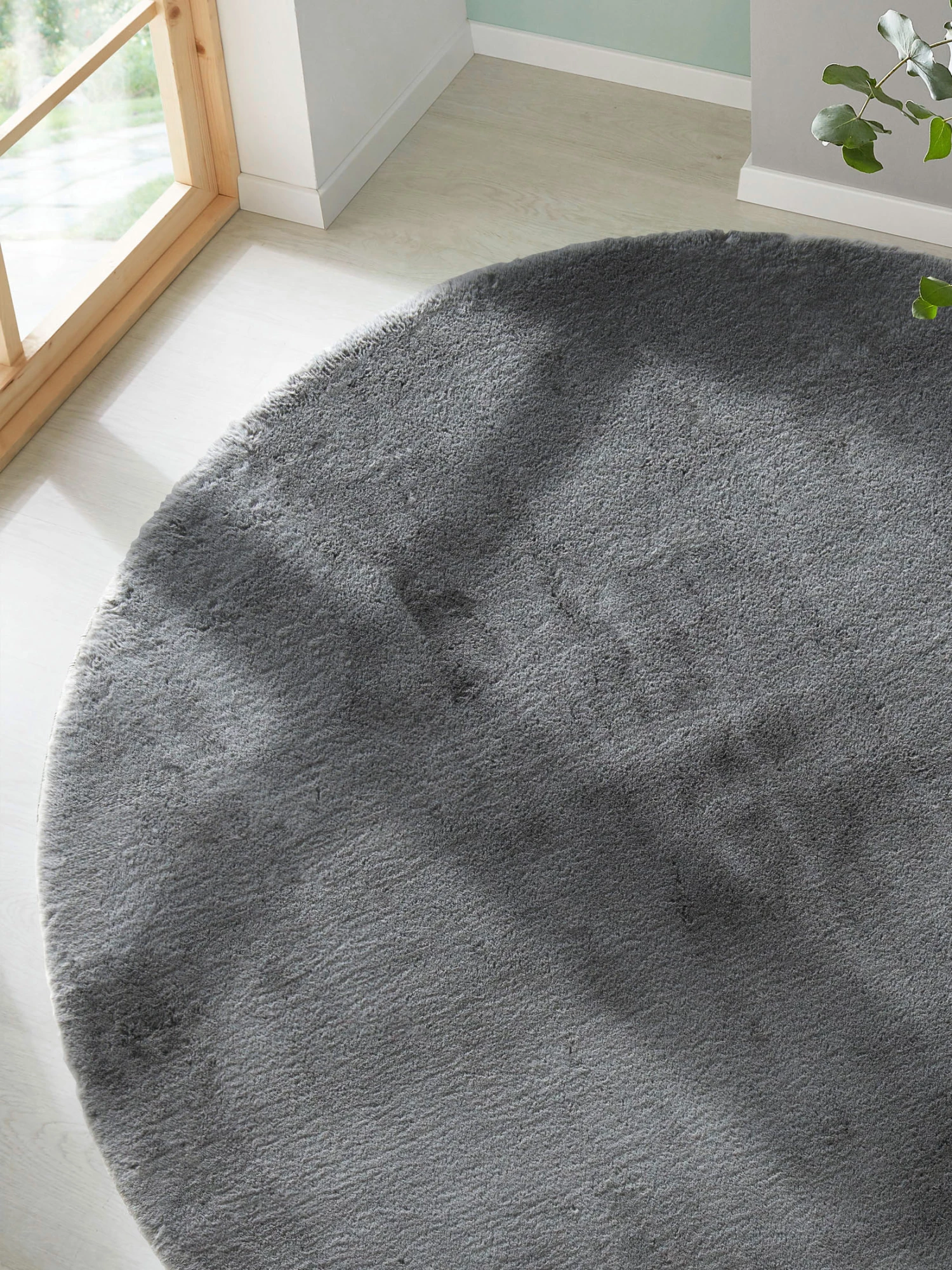 Kunstfell-Teppich, Anthrazit 3 Kunstfell-Teppich, Anthrazit