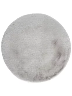 Kunstfell-Teppich, Silver 7 Kunstfell-Teppich, Silver -KIBEK Verkäufe Ranua Kunstfellteppich hellgrau silver rund100 pla