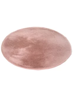 Kunstfell-Teppich, Rose -KIBEK Verkäufe Ranua Kunstfellteppich rosa rose rund100 fper