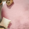 Kunstfell-Teppich, Rose -KIBEK Verkäufe Ranua Kunstfellteppich rosa rose rund100 mil