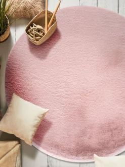 Kunstfell-Teppich, Rose