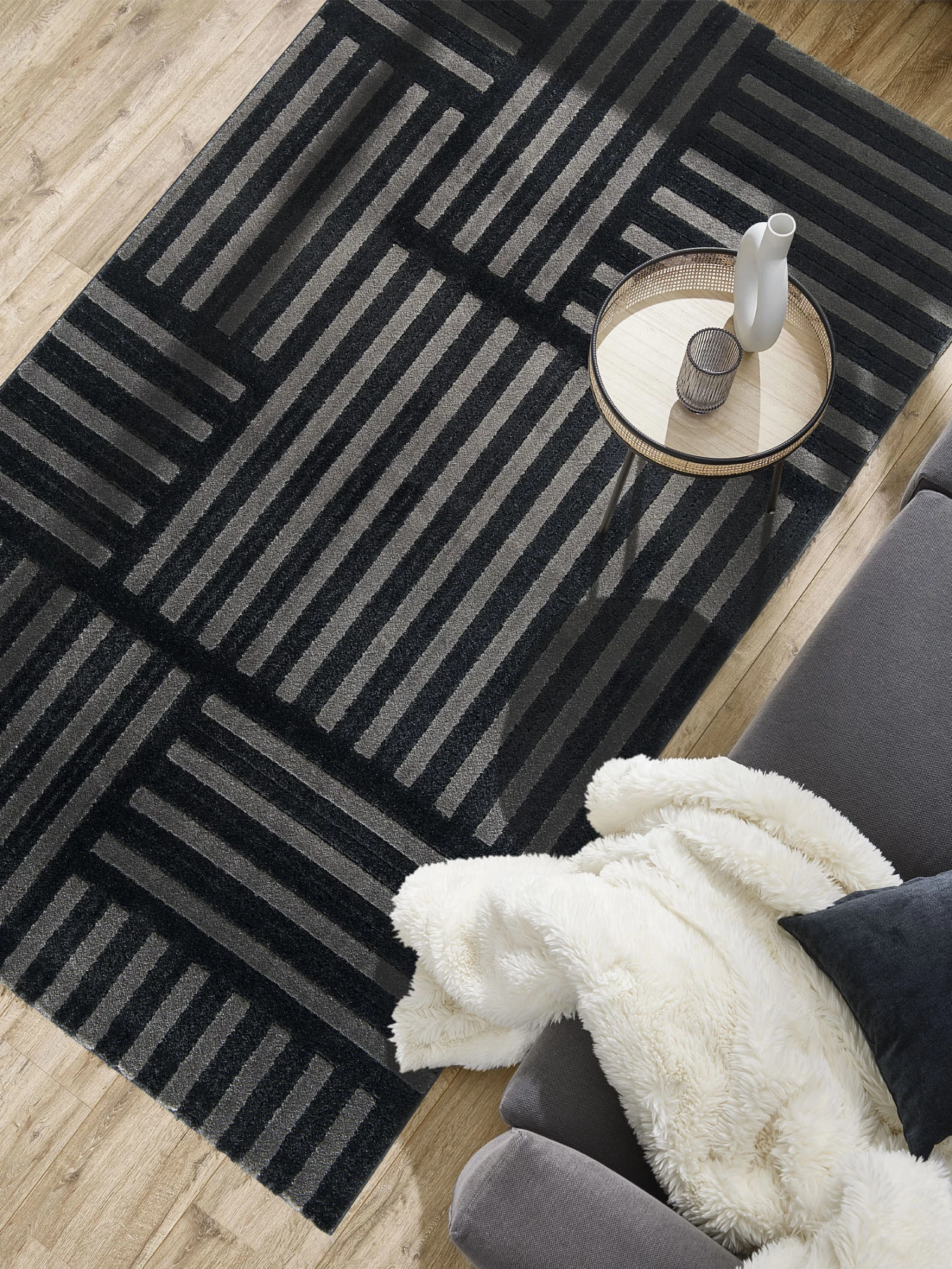 Moderner Teppich, Anthrazit 3 Moderner Teppich, Anthrazit