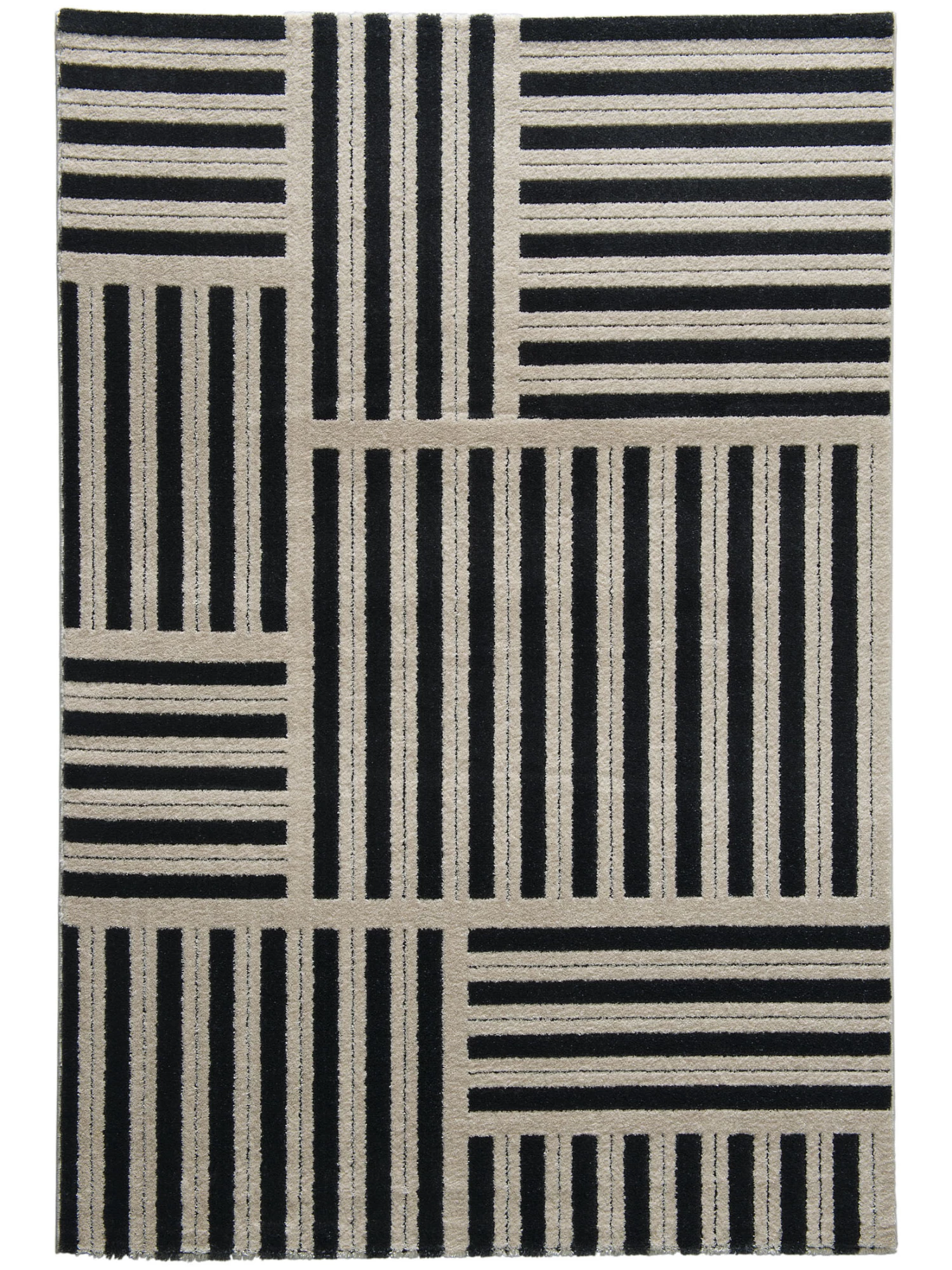 Moderner Teppich, Black/White 4 Moderner Teppich, Black/White – Bild 2