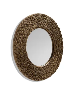 Spiegel, Natural -KIBEK Verkäufe Rondell Spiegel Hellbraun Natural 50rund per