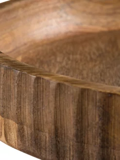 Deko-Schale, Natural -KIBEK Verkäufe Ruffle DekoSchale Braun Natural 25x25 lup