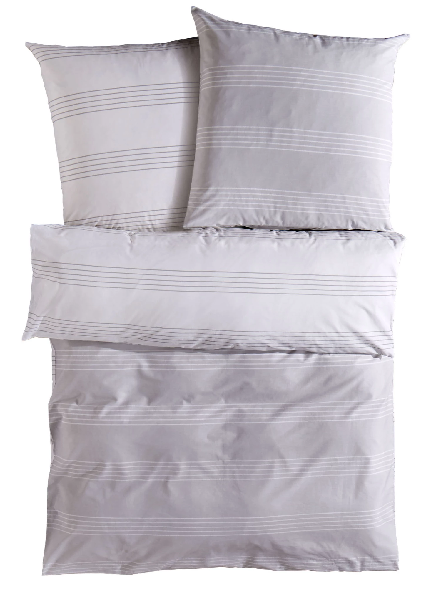 Renforcé-Bettwäsche, Grau/Weiss 6 Renforcé-Bettwäsche, Grau/Weiss – Bild 4
