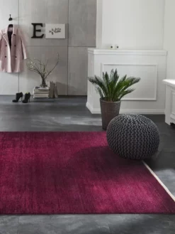 Flachgewebe-Teppich, Aubergine