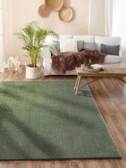 Hochflor-Teppich, Moosgrün