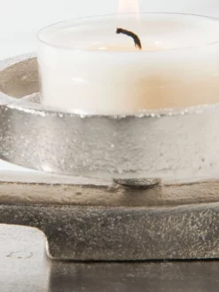 Teelichthalter, Nickel -KIBEK Verkäufe SingleHeart Kerzenstaender Silber Nickel 12x25x272C3 lup202