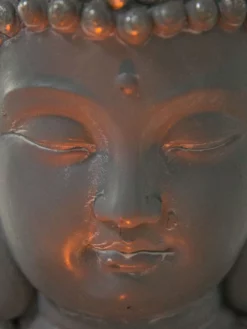 Figur, Hellgrau -KIBEK Verkäufe SitzenderBuddha Figur Grau Hellgrau 36x29x50 lup1