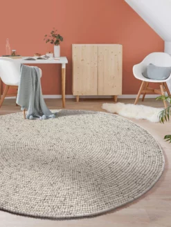 Filzkugel-Teppich, Grey Natural