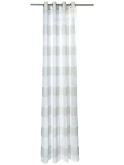 Ösenschal, Taupe 8 Ösenschal, Taupe -KIBEK Verkäufe Sontje Gardine Oesenschal Beige Taupe 140x245 pla1