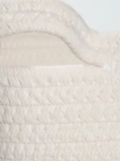 Korb, Braun/Weiss -KIBEK Verkäufe Souble Korb Braun BraunWeiss 24x24x23 lup2