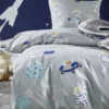 Kinderbettwäsche, Grey -KIBEK Verkäufe SpaceStar Bettwaesche Grau Grey 135x200 mil