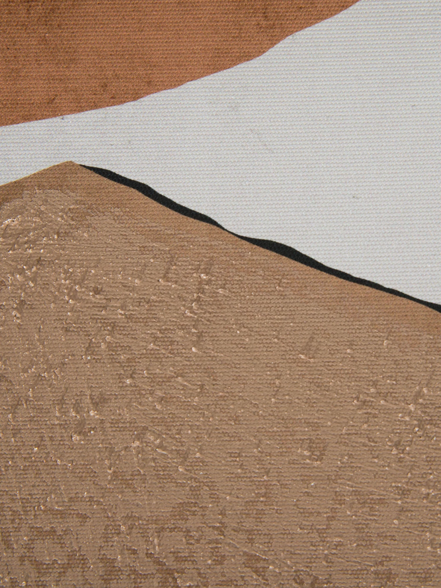 Leinwand-Druck-handbemalt, Dunkelbeige 5 Leinwand-Druck-handbemalt, Dunkelbeige – Bild 3