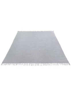 Baumwoll-Teppich, Hellblau -KIBEK Verkäufe Summerweave Handwebteppich hellblau per2