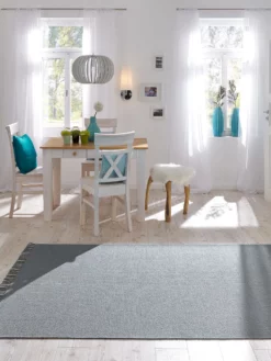 Baumwoll-Teppich, Grau