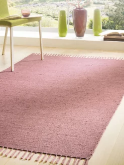 Baumwoll-Teppich, Rose