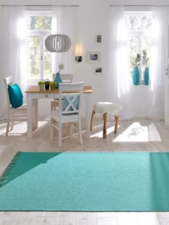 Baumwoll-Teppich, Petrol