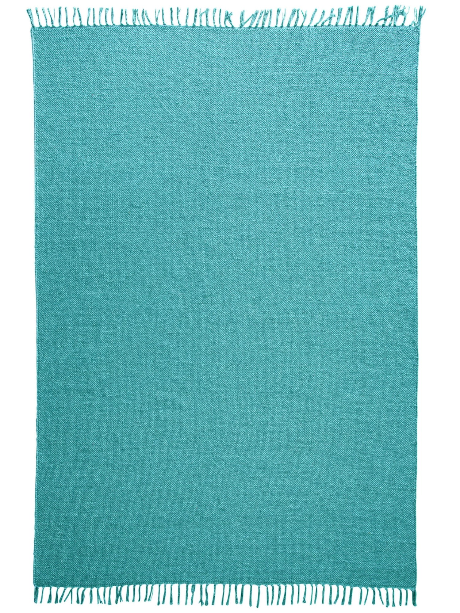 Flachgewebe-Teppich, Türkis 4 Flachgewebe-Teppich, Türkis – Bild 2