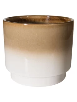 Pflanztopf, Beige-Weiss