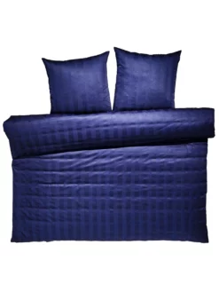 Satin-Bettwäsche, Marine -KIBEK Verkäufe Sureno Bettwaesche dunkelblau Marine 240x220 pla