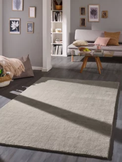 Woll-Teppich, Steingrau