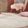 Hochflor-Teppich, Schnee -KIBEK Verkäufe Tenderness Uniteppich weiss rund mil