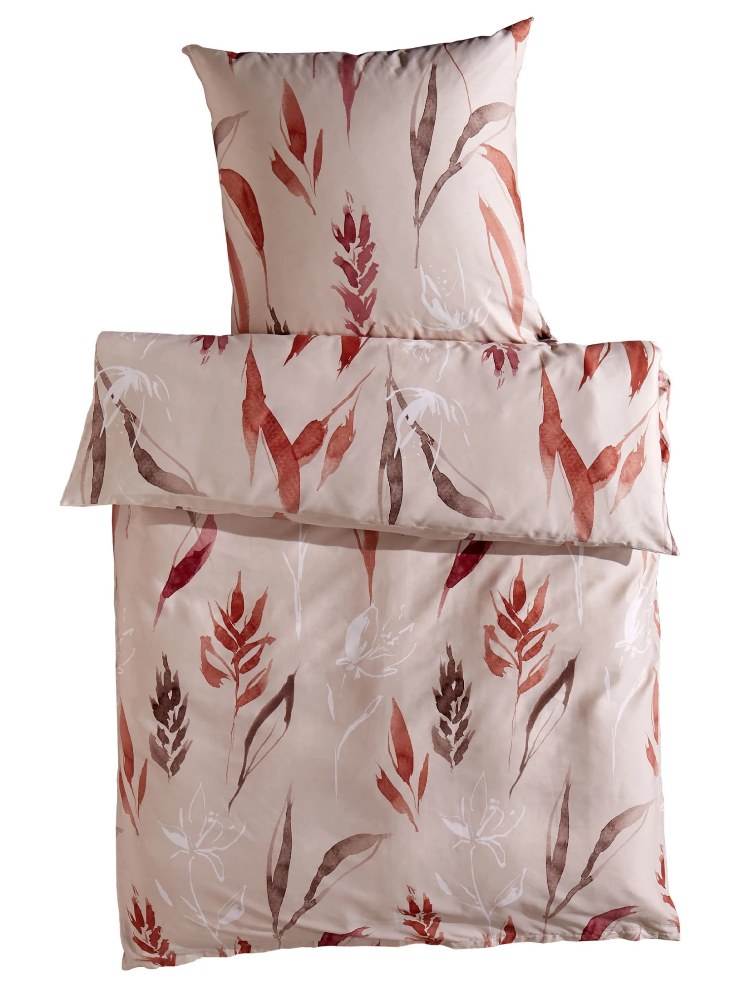 Satin-Bettwäsche, Braun/Bunt 4 Satin-Bettwäsche, Braun/Bunt – Bild 2