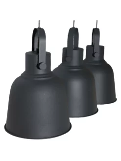 Hängeleuchte, Sand Black -KIBEK Verkäufe Timelessi 3erHaengeleuchte Schwarz SandBlack 25x72x183 lup