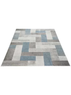 Moderner Teppich, Blue Avenue -KIBEK Verkäufe UrbanMaze DesignerTeppich Blau BlueAvenue 160x230 fper