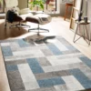 Moderner Teppich, Blue Avenue -KIBEK Verkäufe UrbanMaze DesignerTeppich Blau BlueAvenue 160x230 mil