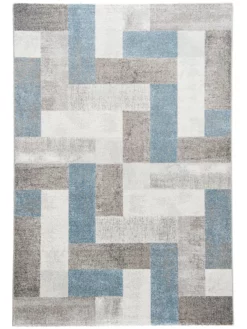 Moderner Teppich, Blue Avenue -KIBEK Verkäufe UrbanMaze DesignerTeppich Blau BlueAvenue 160x230 pla