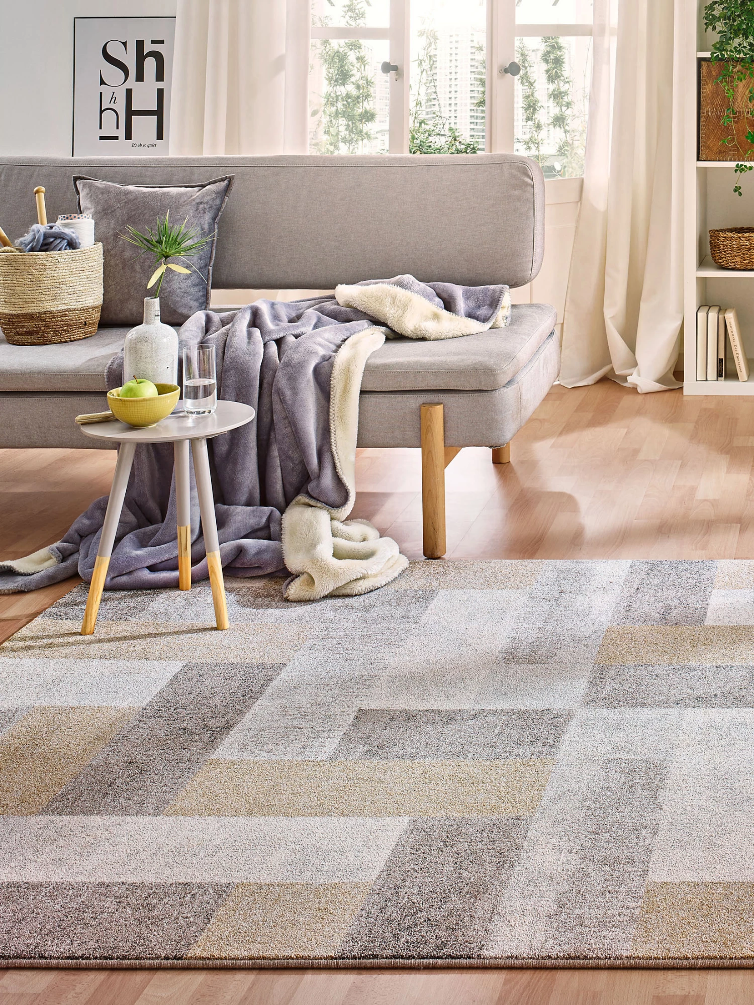 Moderner Teppich, Gold 3 Moderner Teppich, Gold