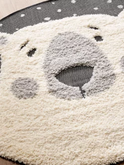Kinder-Teppich, Dunkelgrau -KIBEK Verkäufe Ursus KinderTeppich Grau Dunkelgrau 120rund lup