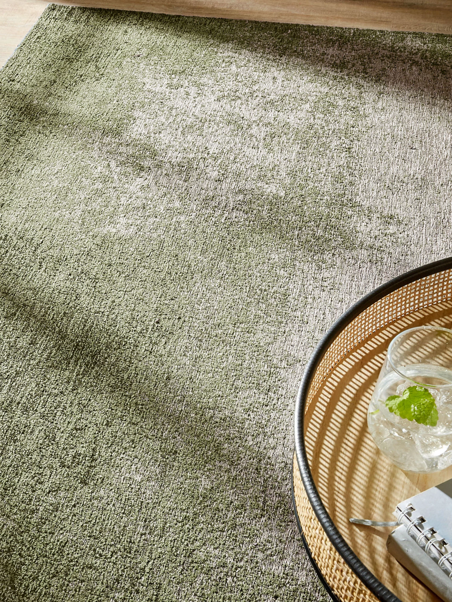 Vintage-Teppich, Olive 3 Vintage-Teppich, Olive