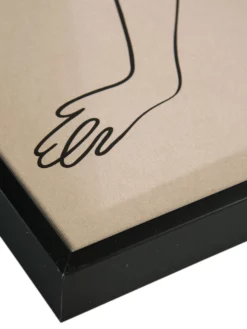 Leinwand-Druck-gerahmt, Beige/Schwarz 10 Leinwand-Druck-gerahmt, Beige/Schwarz -KIBEK Verkäufe Velara Druckgerahmt Schwarz BeigeSchwarz 40x50 lup2