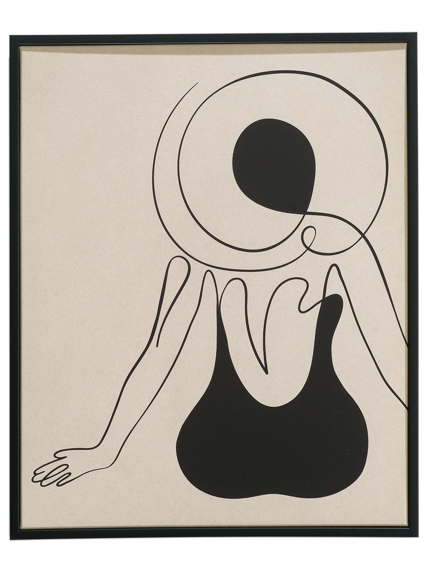 Leinwand-Druck-gerahmt, Beige/Schwarz 4 Leinwand-Druck-gerahmt, Beige/Schwarz – Bild 2