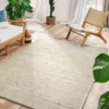 Woll-Teppich, Light Beige -KIBEK Verkäufe Vennesund HandwebTeppich Creme Hellbeige 170x230 mil
